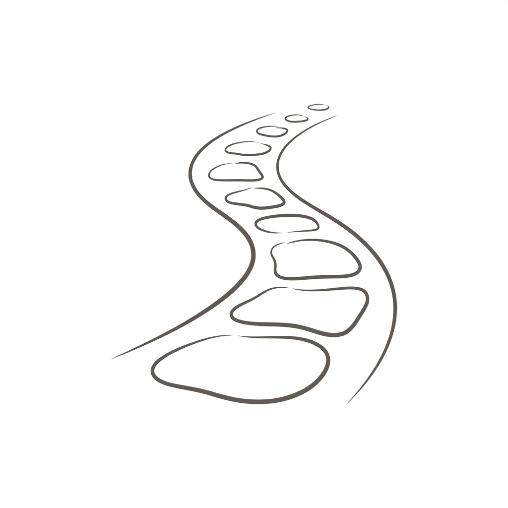 Progress path line art